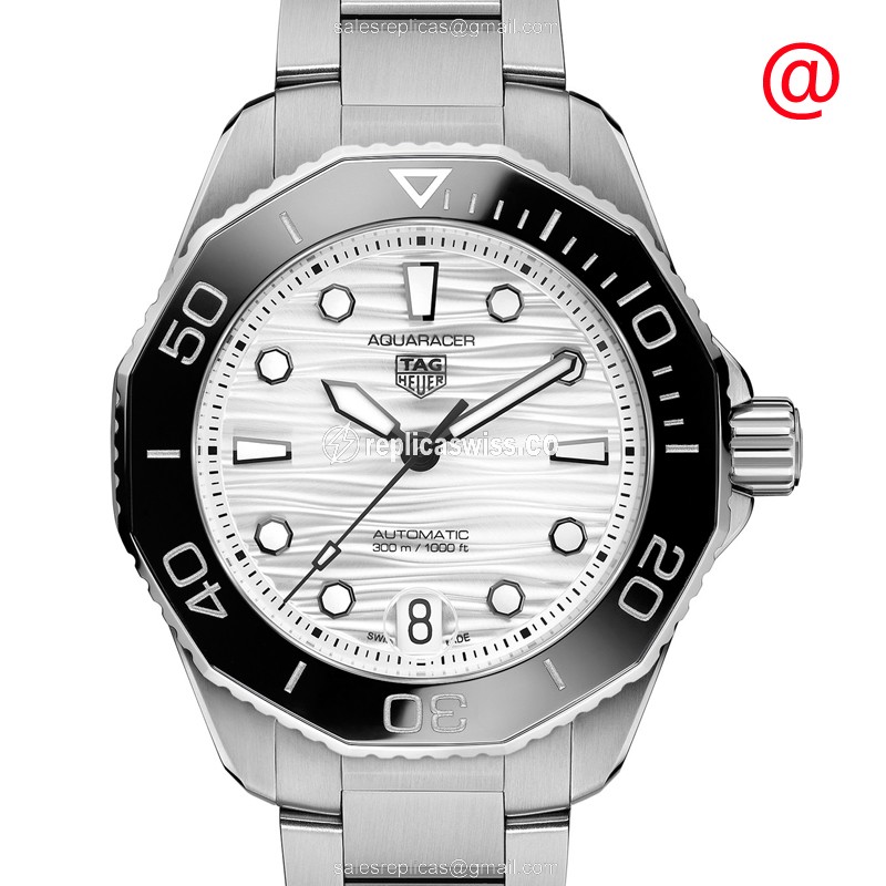 Tag Heuer Aquaracer Replica - Automatic - Stainless Steel - White Dial - Silver Band - Luxury Replica AQUARACER Watch