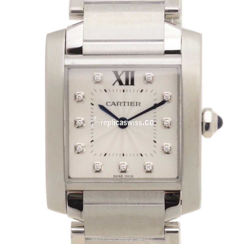 Cartier TANK Quartz Silver - Steel Case & Band - Clasp - Luxury Replica TANK Watch