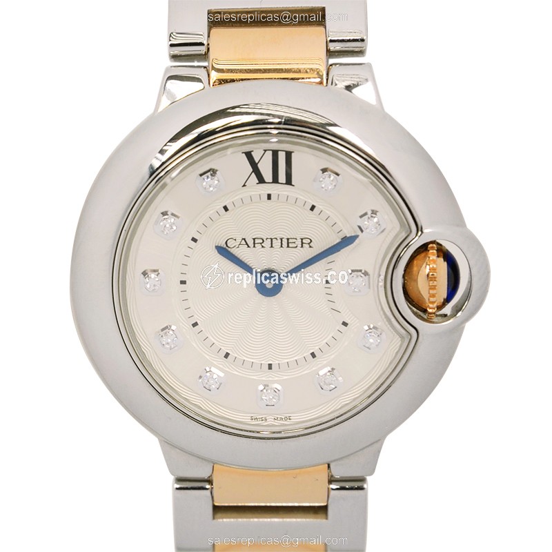 Cartier Ballon Bleu Quartz - Silver Dial - Steel Case - Silver Strap