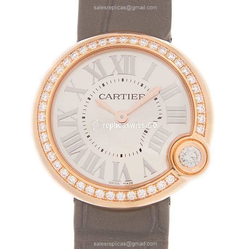Cartier WJBL0008 BALLON BLANC DE CARTIER Quartz 18kt Rose Gold & Diamonds