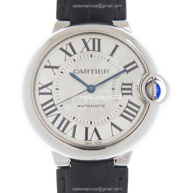 Cartier Ballon Bleu Watch - Automatic - Steel - Silver Dial