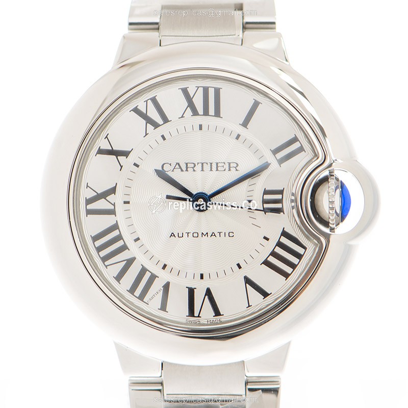 Cartier Ballon Bleu Replica - Automatic - Steel Case - Silver Dial - Steel Band
