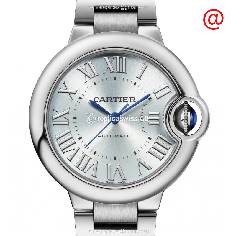 Cartier Ballon Bleu Replica - Automatic - Steel Case - Blue Dial - Silver Band