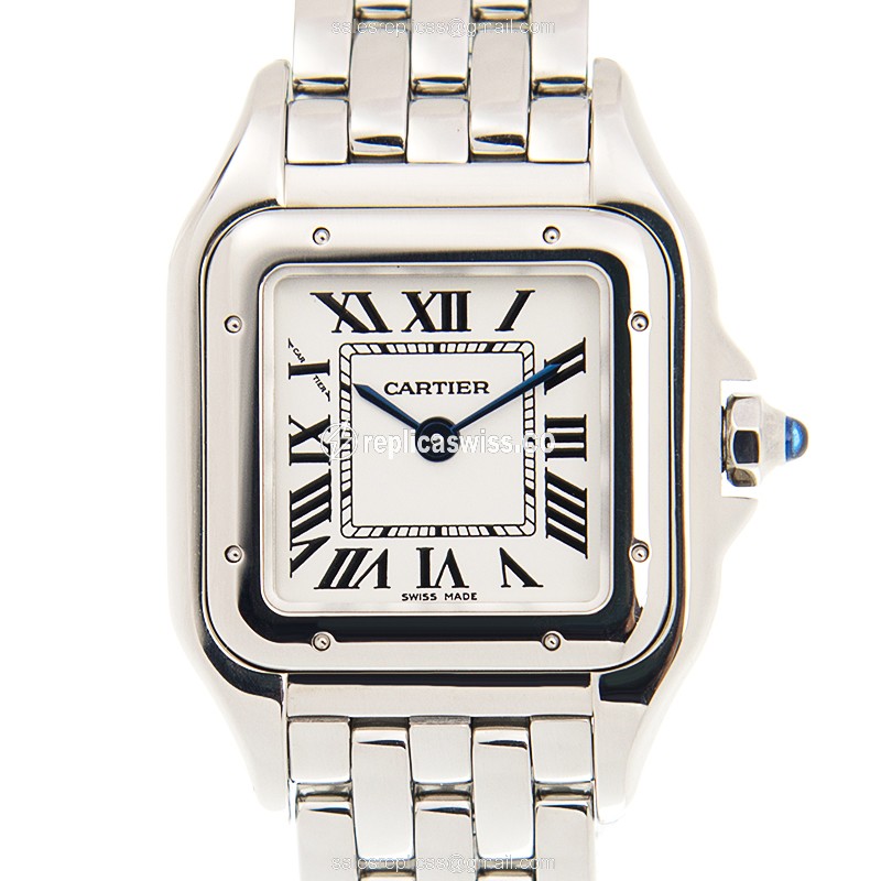Cartier PANTHeRE Replica - Quartz - Steel Case - Silver Dial - Steel Band - Luxury Replica PANTHeRE DE CARTIER Watch