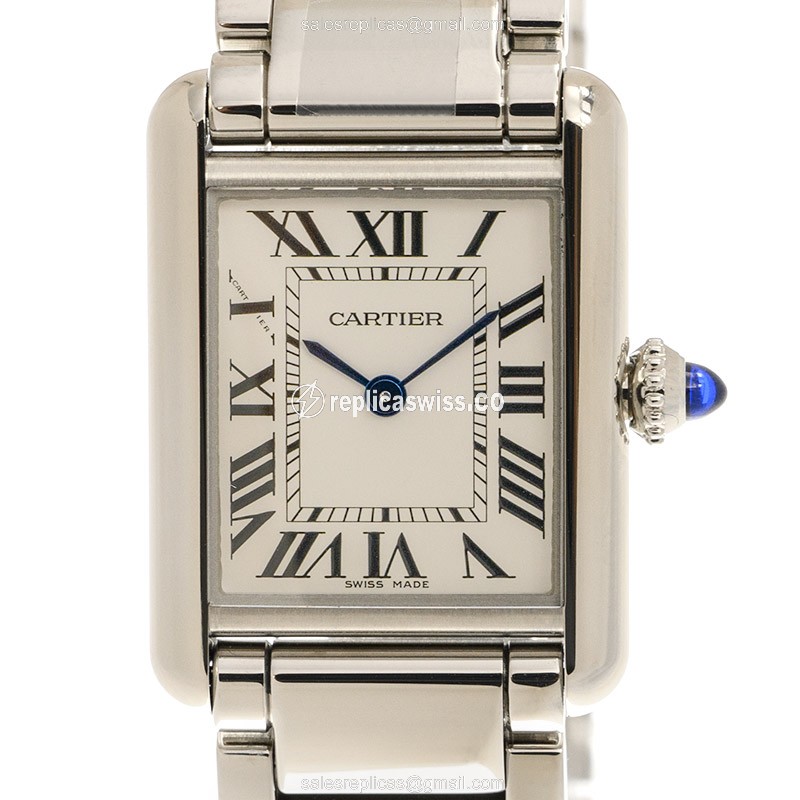 Cartier TANK Quartz Silver - Steel Case & Band - Clasp