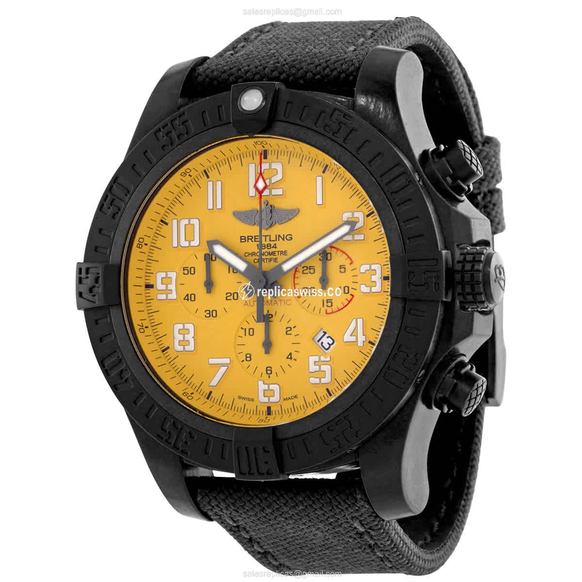 Breitling Avenger Hurricane Replica - Auto - Fiber - Yellow