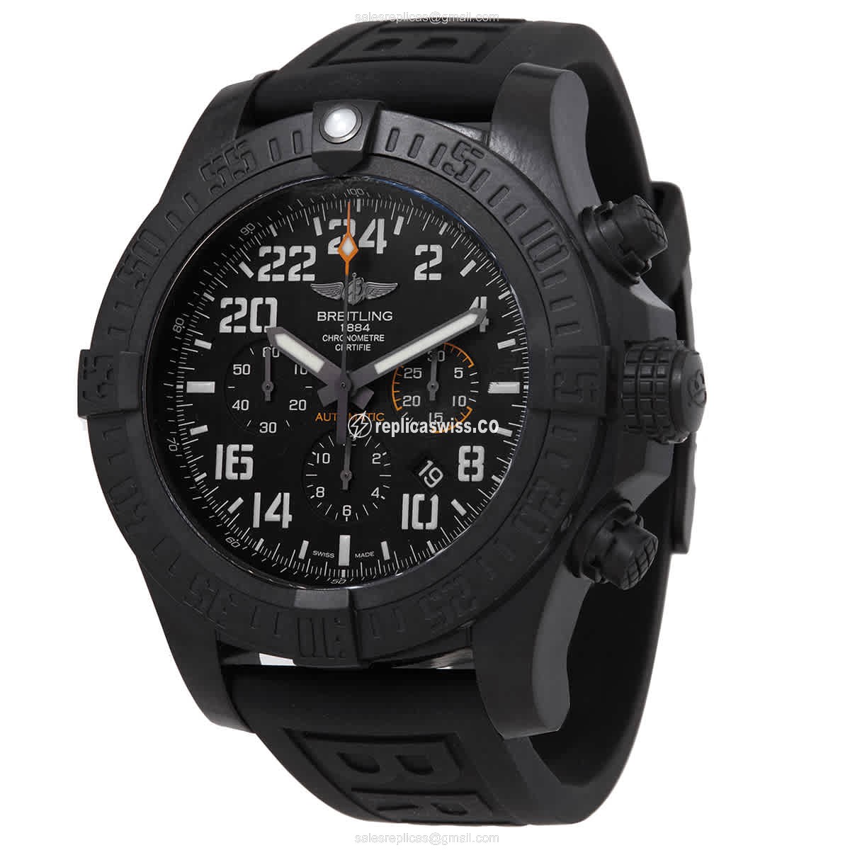 Breitling XB1210E41B1S2 Avenger - Automatic - BREITLIGHT? Case - Black Dial - Rubber Strap - Buckle Clasp - Luxury Replica AVENGER HURRICANE Watch
